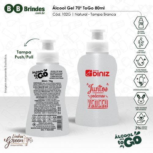 Imagem de Álcool Gel 70 ToGo 80ml