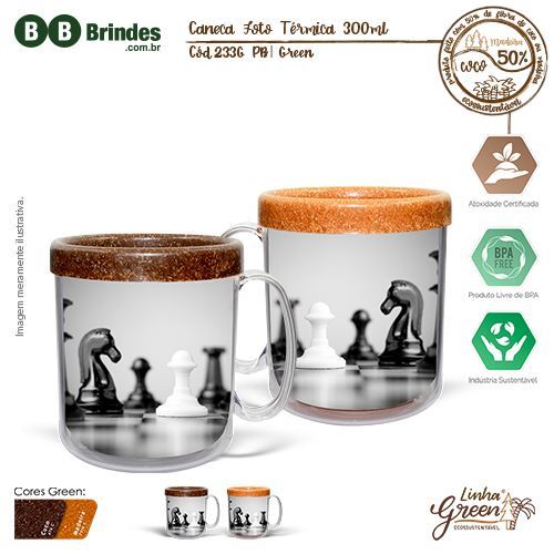 Imagem de Caneca Foto Térmica Green 300ml - PB