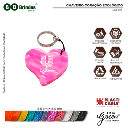 CHAVEIRO CORAÇÃO ECOLÓGICO - PLASTICARIA