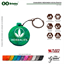Chaveiro redondo ecológico (4,5cm) PLASTICARIA 