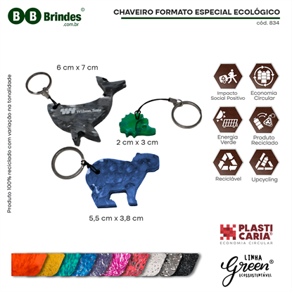 Chaveiro especial ecológico (até 25cm2) PLASTICARIA 