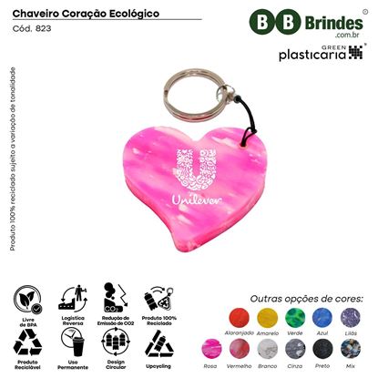 CHAVEIRO CORAÇÃO ECOLÓGICO - PLASTICARIA