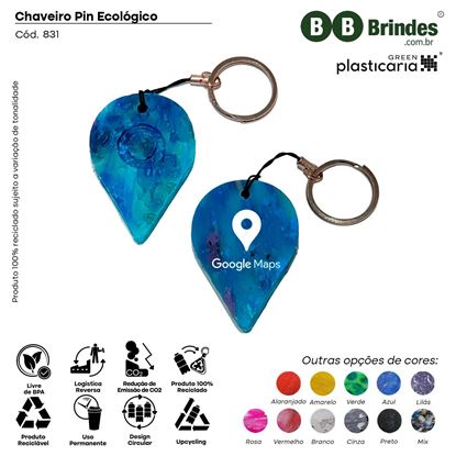 CHAVEIRO PIN/LOCALIZAÇÃO ECOLÓGICO - PLASTICARIA