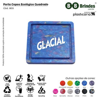 PORTA COPOS QUADRADO ECOLÓGICO - PLASTICARIA