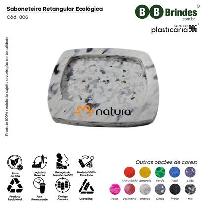 Saboneteira Retangular Ecológica - PLASTICARIA