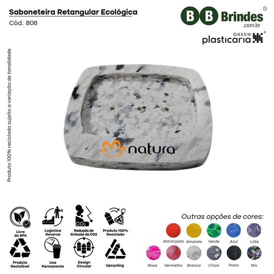 Saboneteira Retangular Ecológica - PLASTICARIA